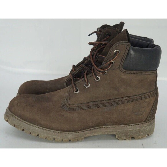 Timberland 6 inch Boots Dark Chocolate Size 8.5 W - Picture 1 of 9